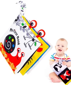 Crinkle Soft Cloth Book For Babies Infant High Contrast Toys