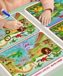 Spot the Difference" Concentration Game Book - Reusable, Educational Focus Exercise