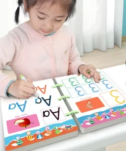 Children Waterproof White Hard Paper Board+1 Erasable Pen Can Write Reusable Magic Books